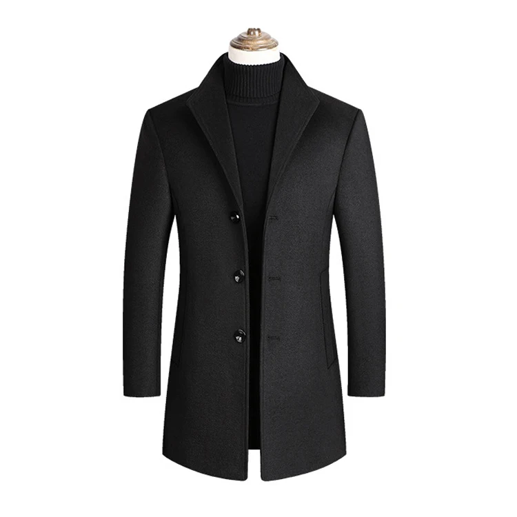 Wholesale trench coat 700g cashmere Comfortable and warm in winter veste longue homme mens wool coats