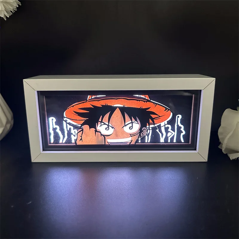 23*10*6CM 16 Colors Multiple Hot Selling Kakashi Sasuke Uchiha Jujutsu Kaisen Luffy Anime Led Night Light Lamp Box