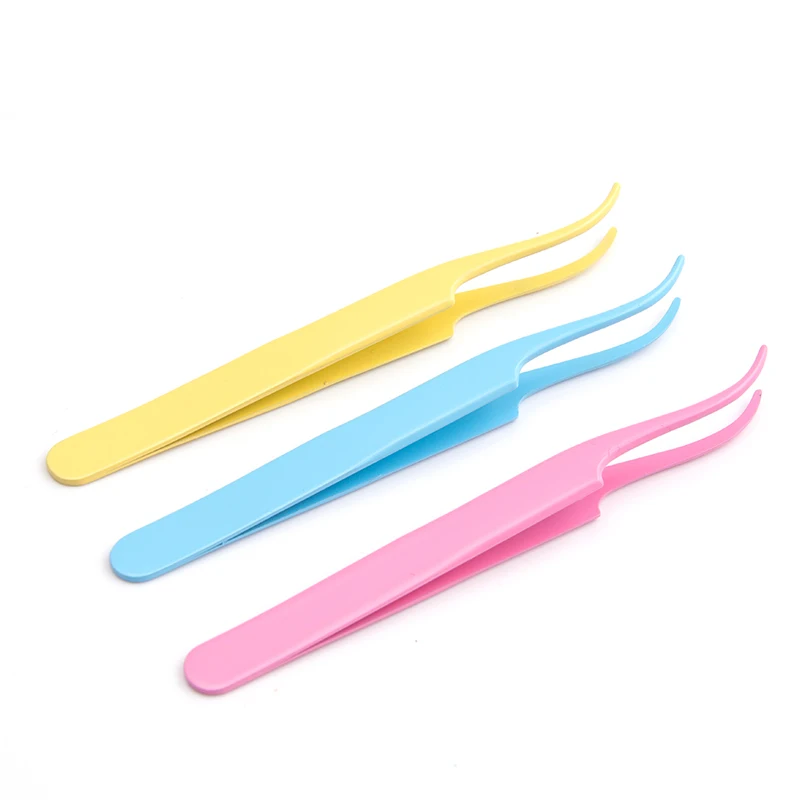 Custom New Lash Applicator Curved Eyelash Applicator Tools With Custom Logo Tweezers For DIY Cluster Lashes