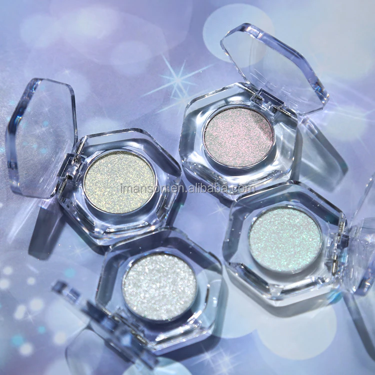 High Quality Illuminating Embossed Eyeshadow Matte Shimmer Glitter Pearl Fairy Pigment Holographic Cosmetic Private Label
