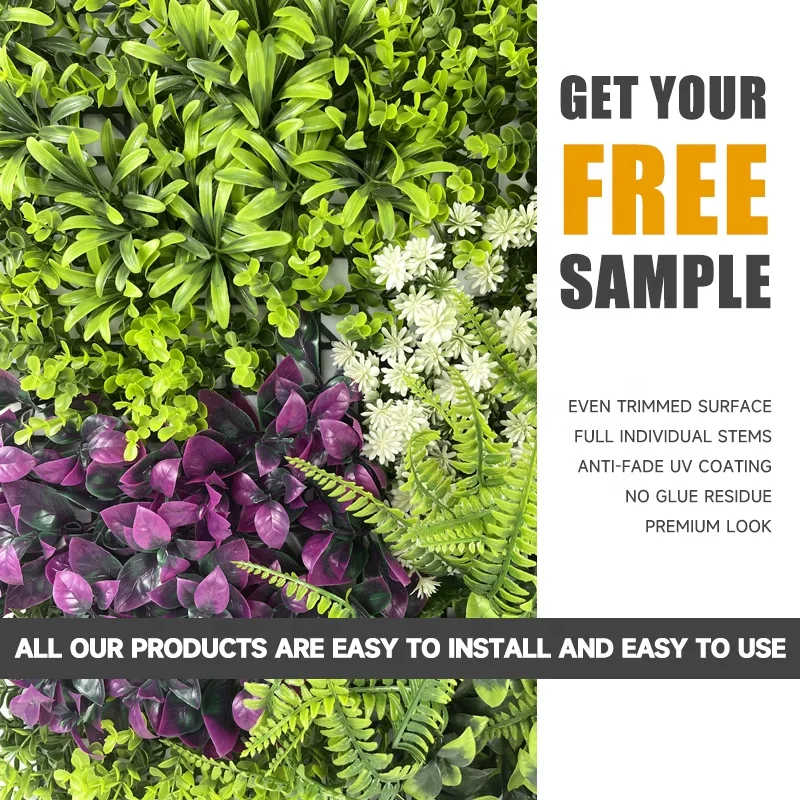 DYG Designed vertical garden hedge fence wall artificial living green plant wall for Party Wedding Wall Decorations