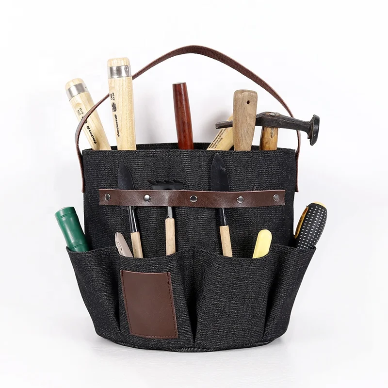 CHANGRONG Custom waterproof Round Bucket Garden Tool Storage Bag Organizer