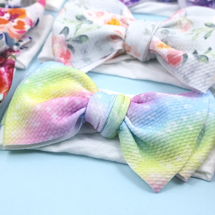 Baby Large Bow Girls Headband Big Bowknot Headwrap Kids Hair Cotton Wide Head Turban Infant Newborn Headbands