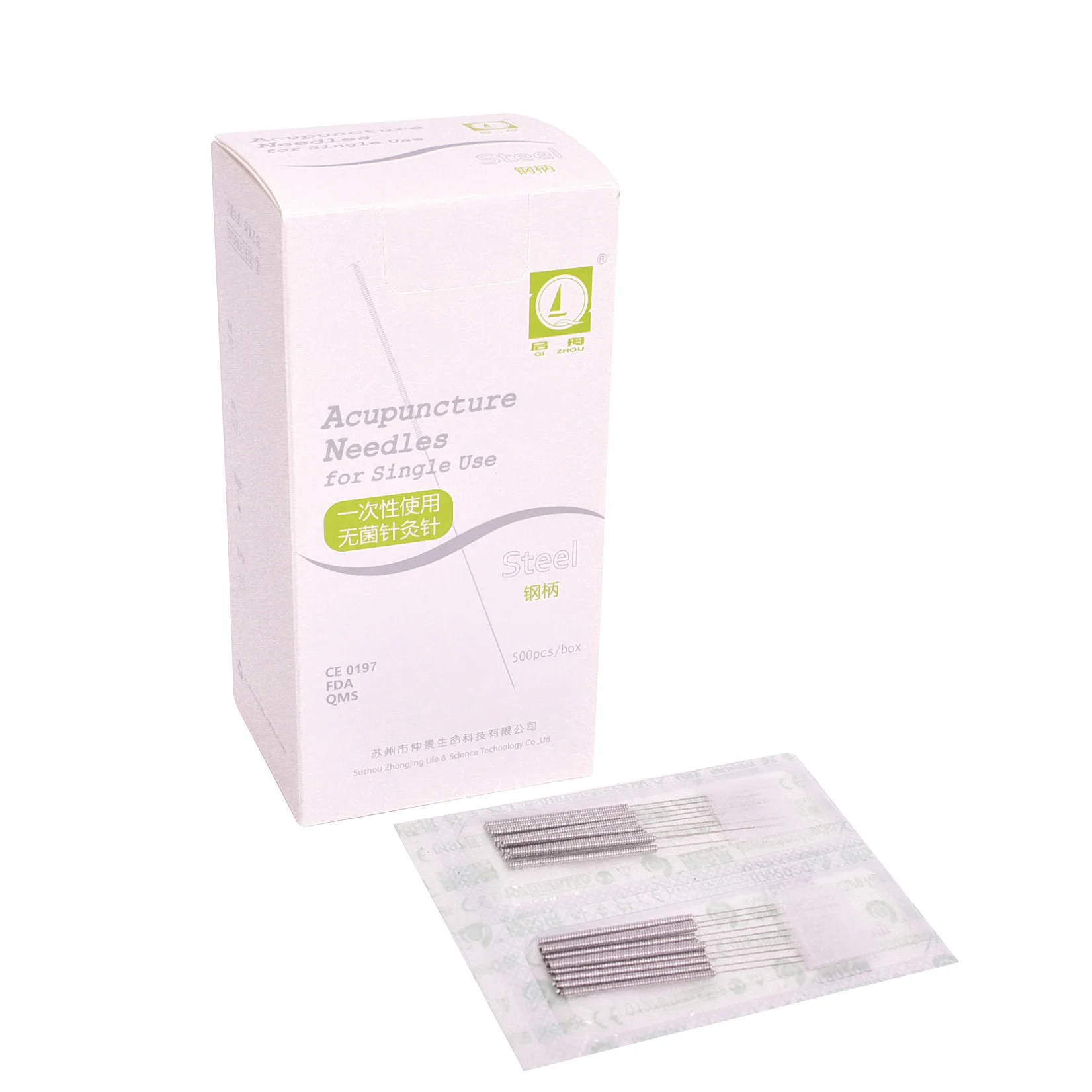 High Quality Flat-end Steel Handle Acupuncture Needles