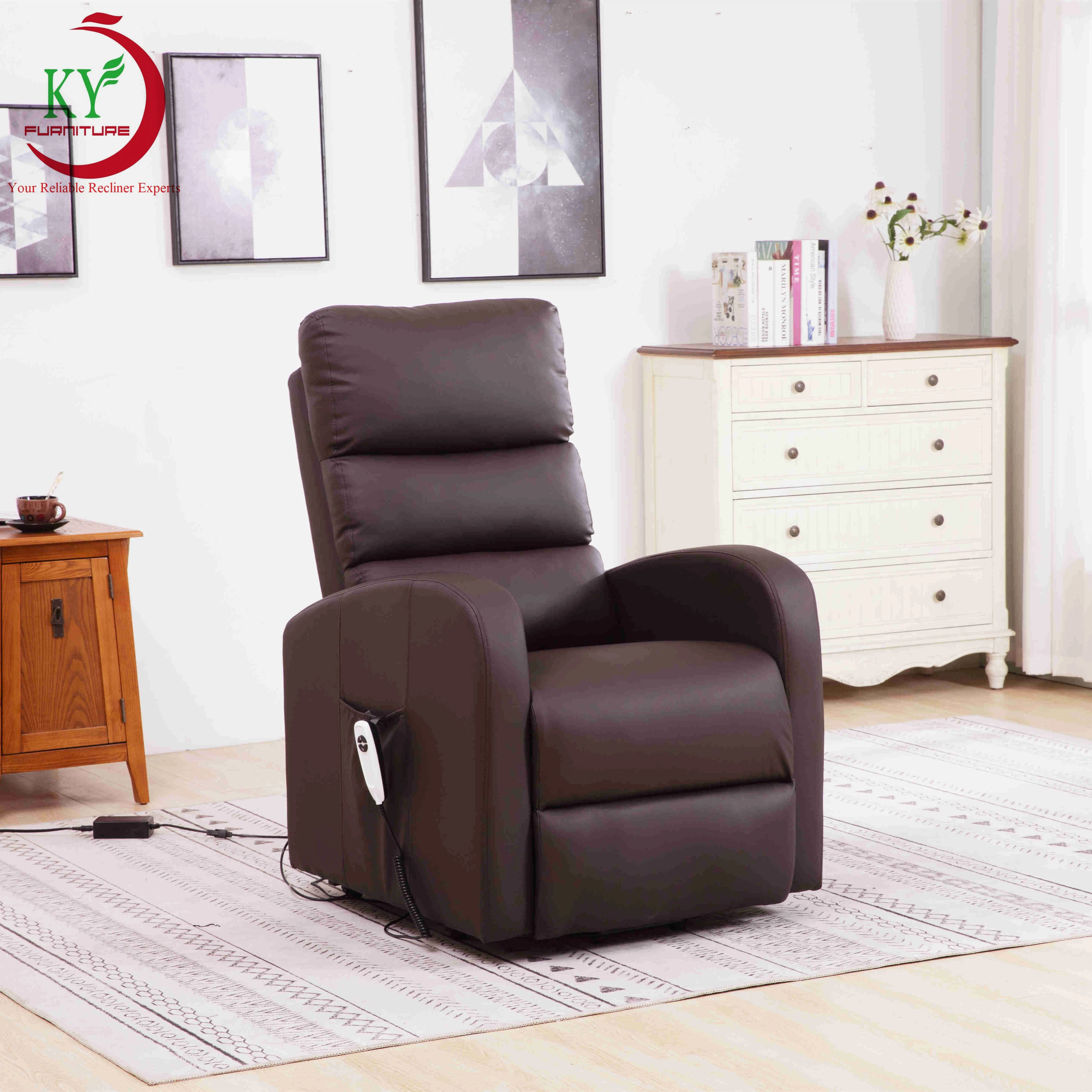 JKY Furniture Single Motor Electric Power Lift Riser Recliner Sofa Chair With 8 Points Massage For Elderly And Disabled