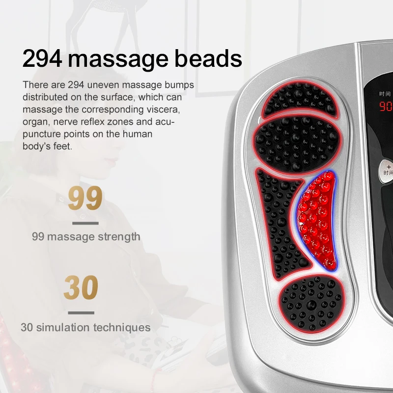 Eco-friendly Portable Folding Blood Circulation Muscle Training Acupuncture Pulse Ems Electric Foot Massager Foot Machine