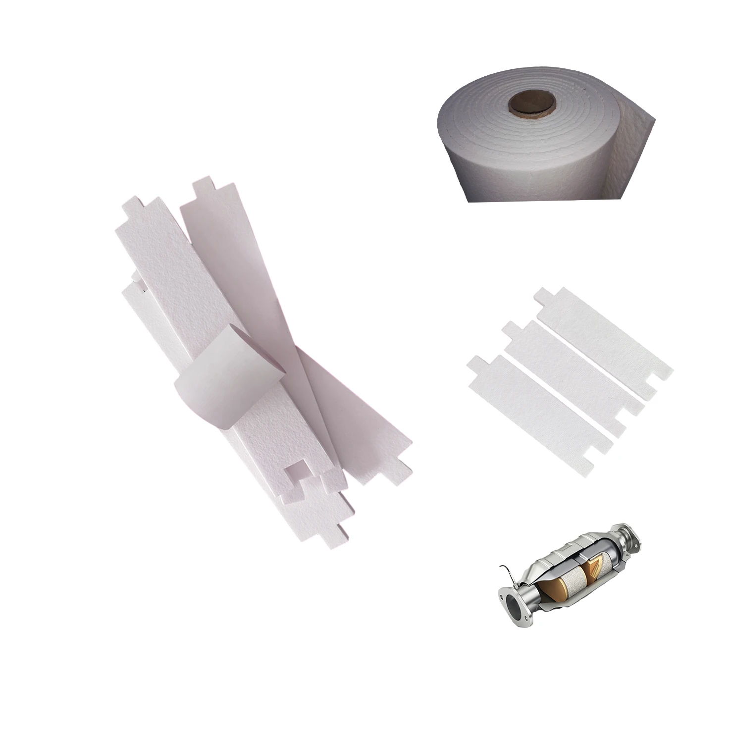 F2002 three-way catalytic converter Modified Refractory Ceramic Fiber mat catalytic converter support mat