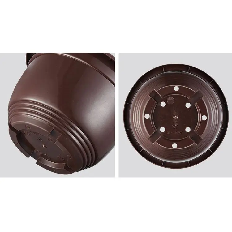 Extra Large Disposable BF Brown Dragon Pot Black Plastic Flower Pot Planting Fruit Tree Cultivation Seedling Pot Brown Thick