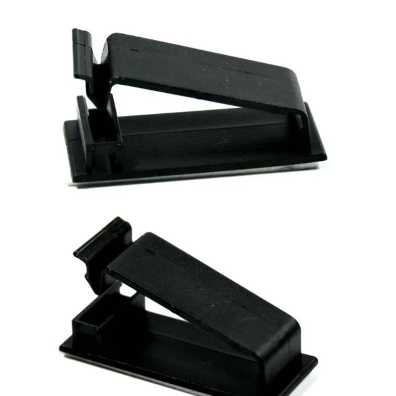 Nylon 3M Self Adhesive Flat Wire Holder Plastic Cable Clamp