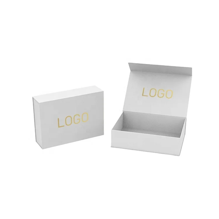 Fashion Small Magnetic Closure Luxury white Paper Gift Box Packaging Magnetic paper box