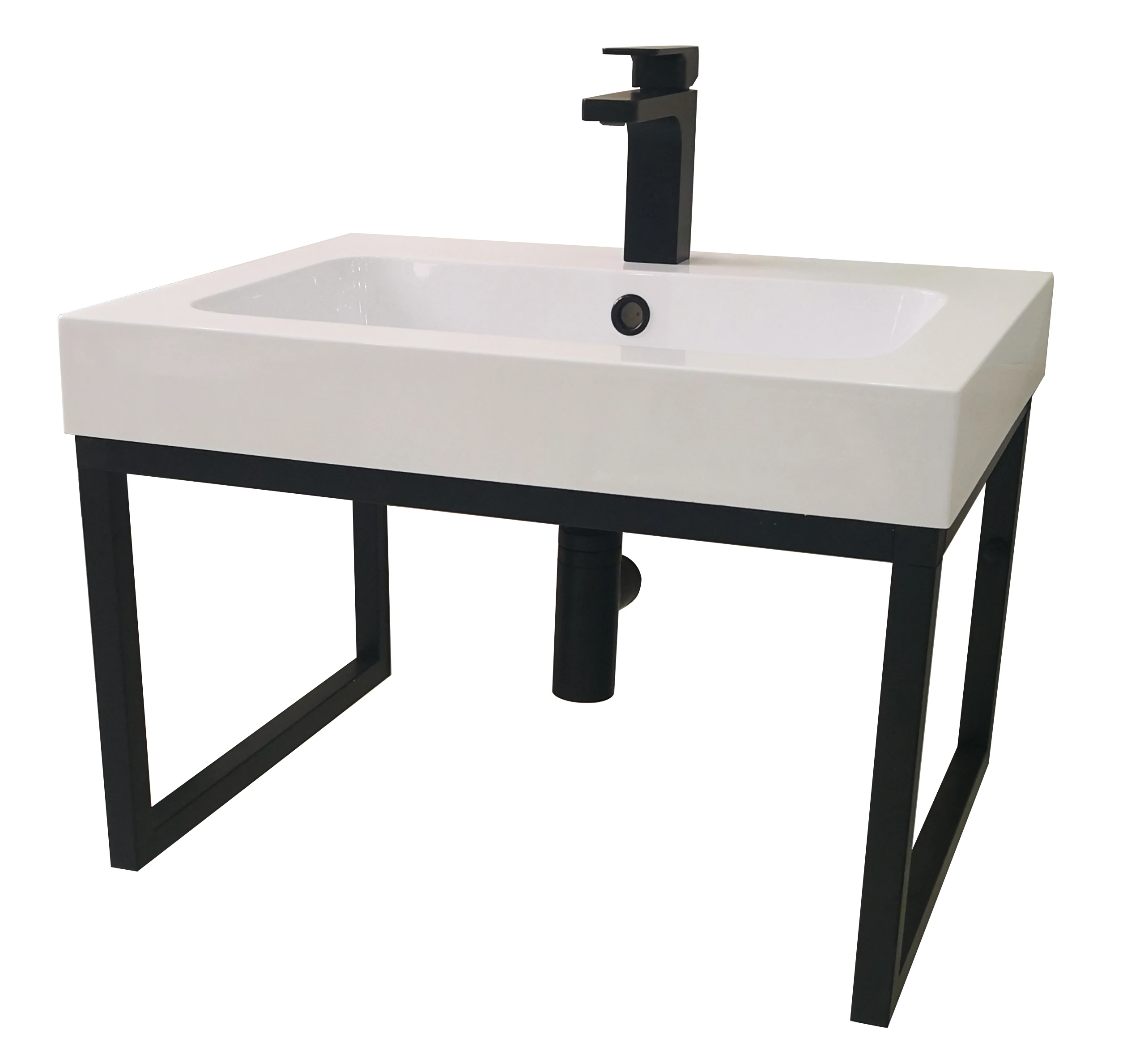 60CM size wide vanity basin pure white bathroom sink