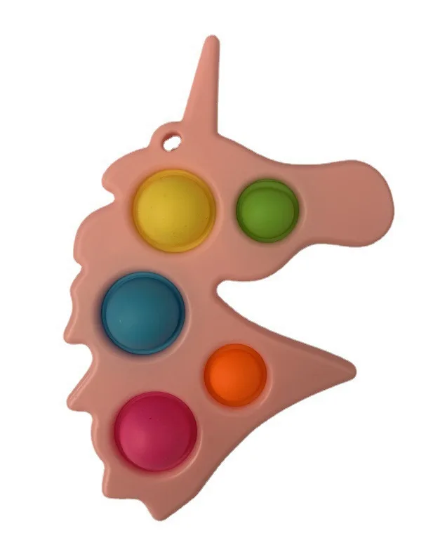 
Wholesale silicone push pops it fidget toys set butterfly crab gyro bubble press keychain toys 