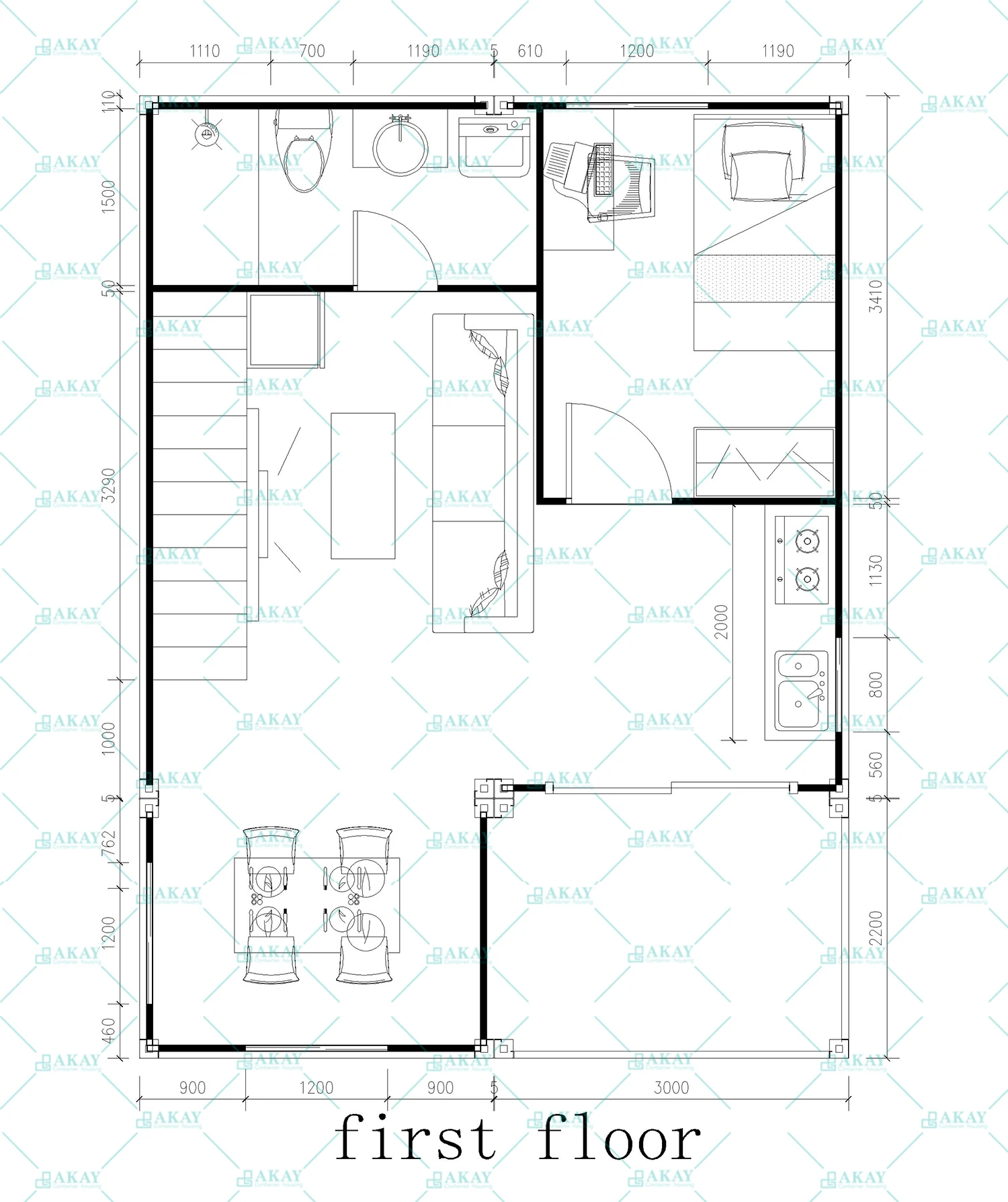 Modern Fashion Prefab Light Steel Framing Small Resort Garden Studio A Frame Cabin House