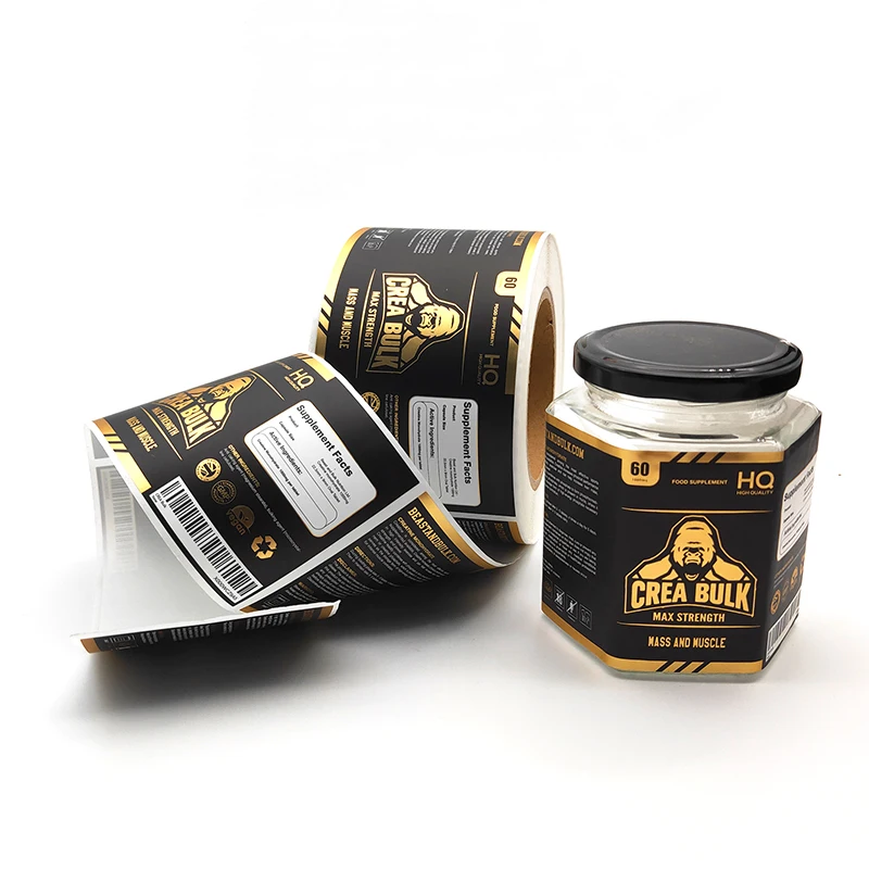 High quality printed outer packaging stickers custom logo self-adhesive stickers roll food labels
