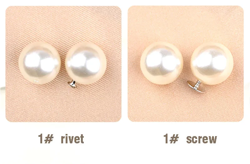 Fashion shiny handmade ABS pearl bead shirt sweater button for clothes