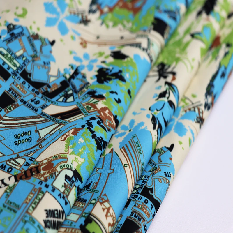 Wholesale Digital Printing Flower Style Habijabi  Viscose  Rayon Fabric For Dress