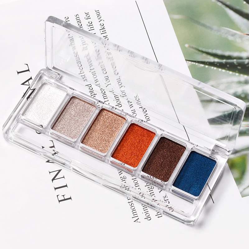 6 Colors Holographic Aurora Laser Solid Nail Mirror Powder Titanium Metallic Glitter Chrome Pigment Nail Decoration