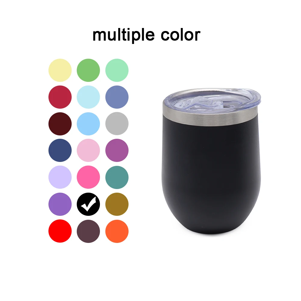 High Quality Colorful Drinkware Beer Wine Cup Wine Tumbler steel 12oz Vacuum Insulated Wholesale