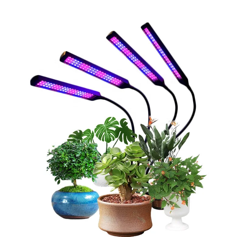 6W SMD 2835 2 Flaxiable Head Clip Full Spectrum Indoor LED Plants Seedling Grow Light