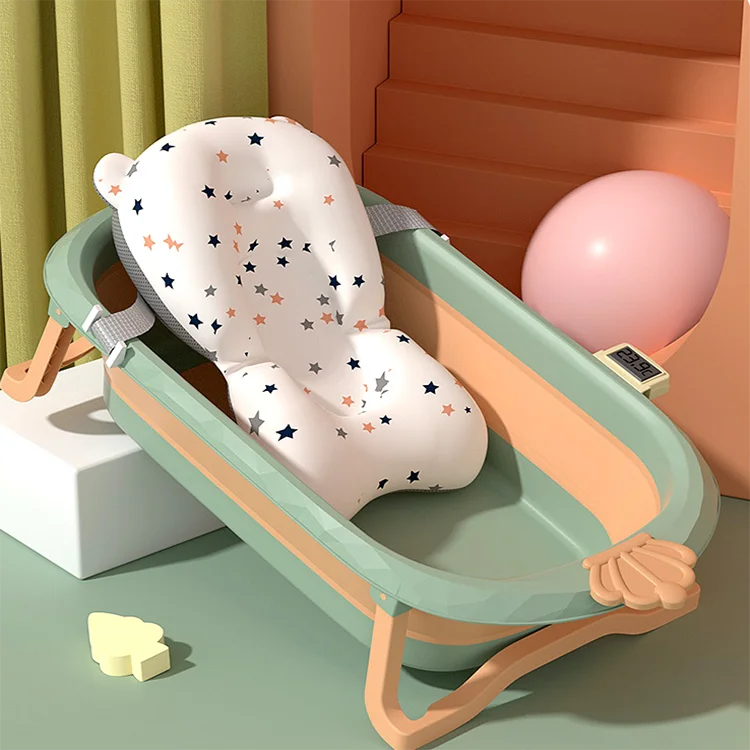 Collapsible Lilas Bebe Tub Foldable Baby Bathtub Seat With Cushion