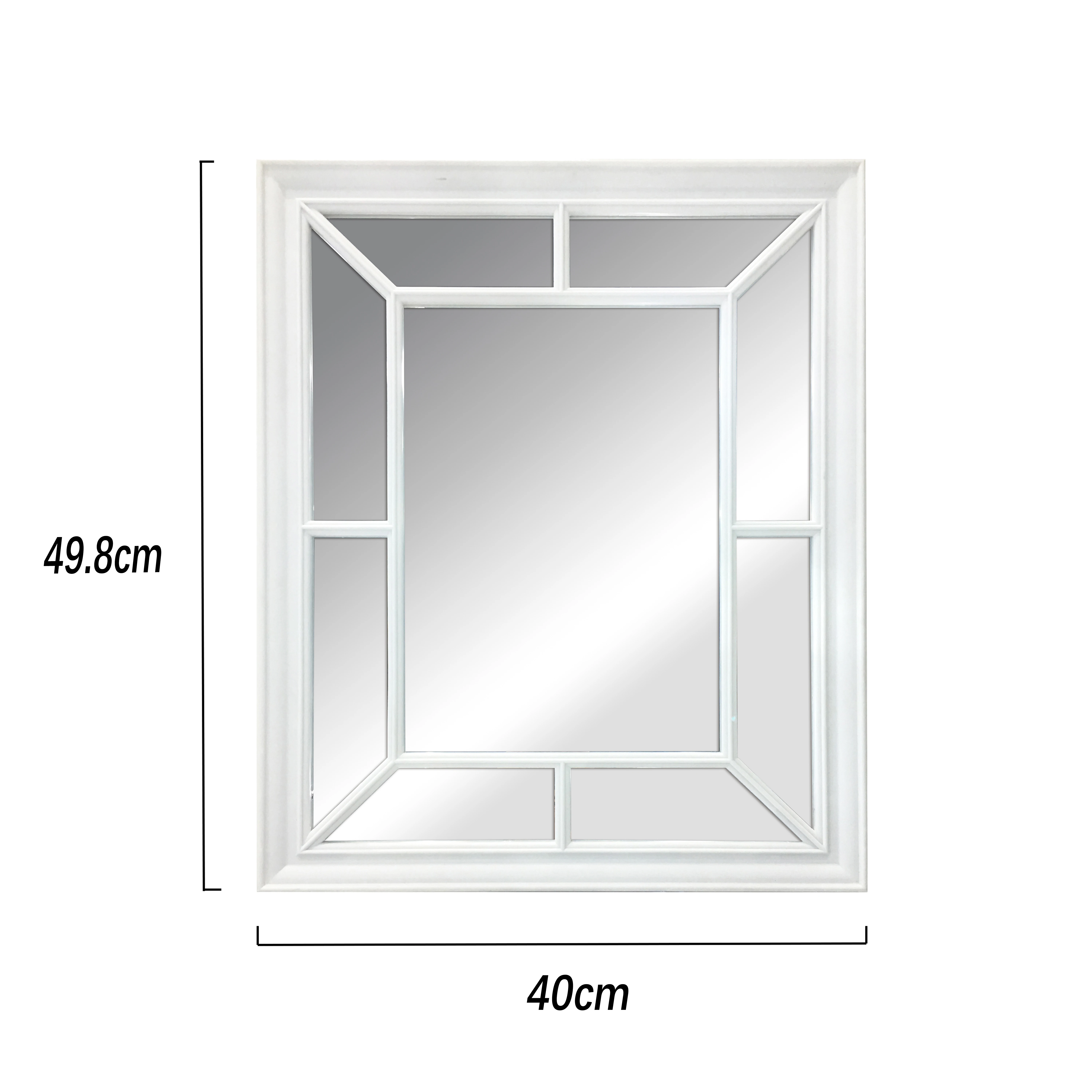 Sofine popular wall decoration plastic frame pane decorative Antique window mirror for indoor or outdoor