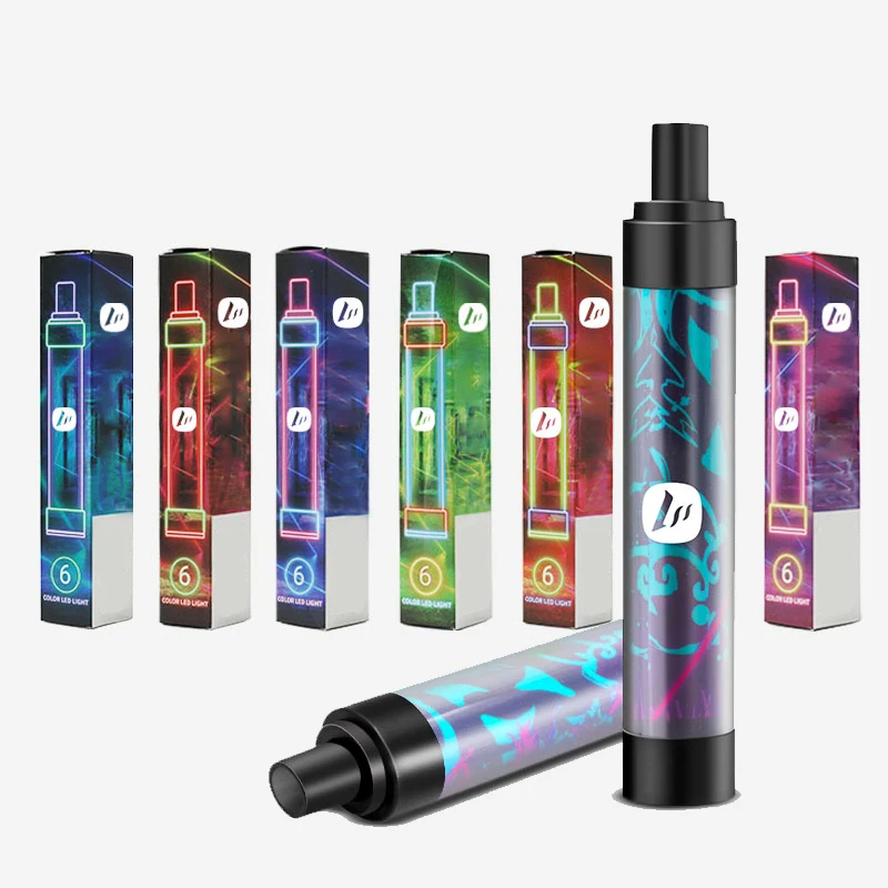 
New Arrival vape pen chain LED light vape pen flash disposable vape with custom packaging 