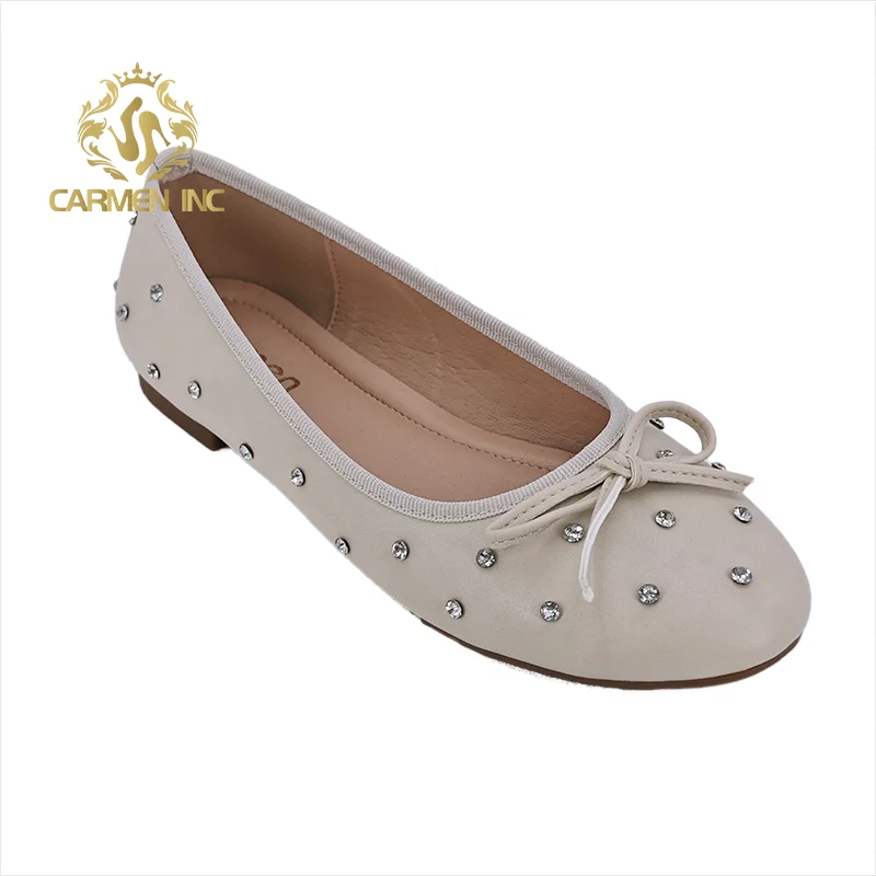 737-9  Ballet Flat Shoes Elegant Round Toe Black Silver Mesh Women Mary Jane Ballerina Shoes With Crystal