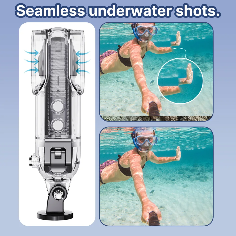 45M Waterproof Underwater Replacement Dual Lens Cage VR Action Camera Insta 360 One X3 Accessories Dive Case for Insta360