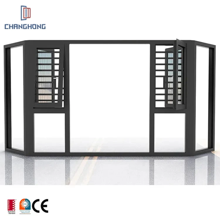 Style Modern Simple House Window Design Wood Glass Windows For House Impact Resistant French Casement Window