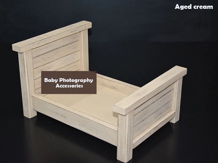 Аксессуары для детской фотосъемки в европейском и американском стиле винтажная деревянная кровать студийной диван новорожденных реквизит девочек