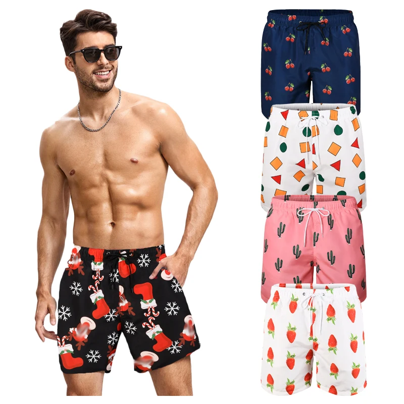 Summer Bathing Suits Mens Beach Swimsuit Custom All-Over Print Waterproof Swim Trunks Swimming Shorts For Men