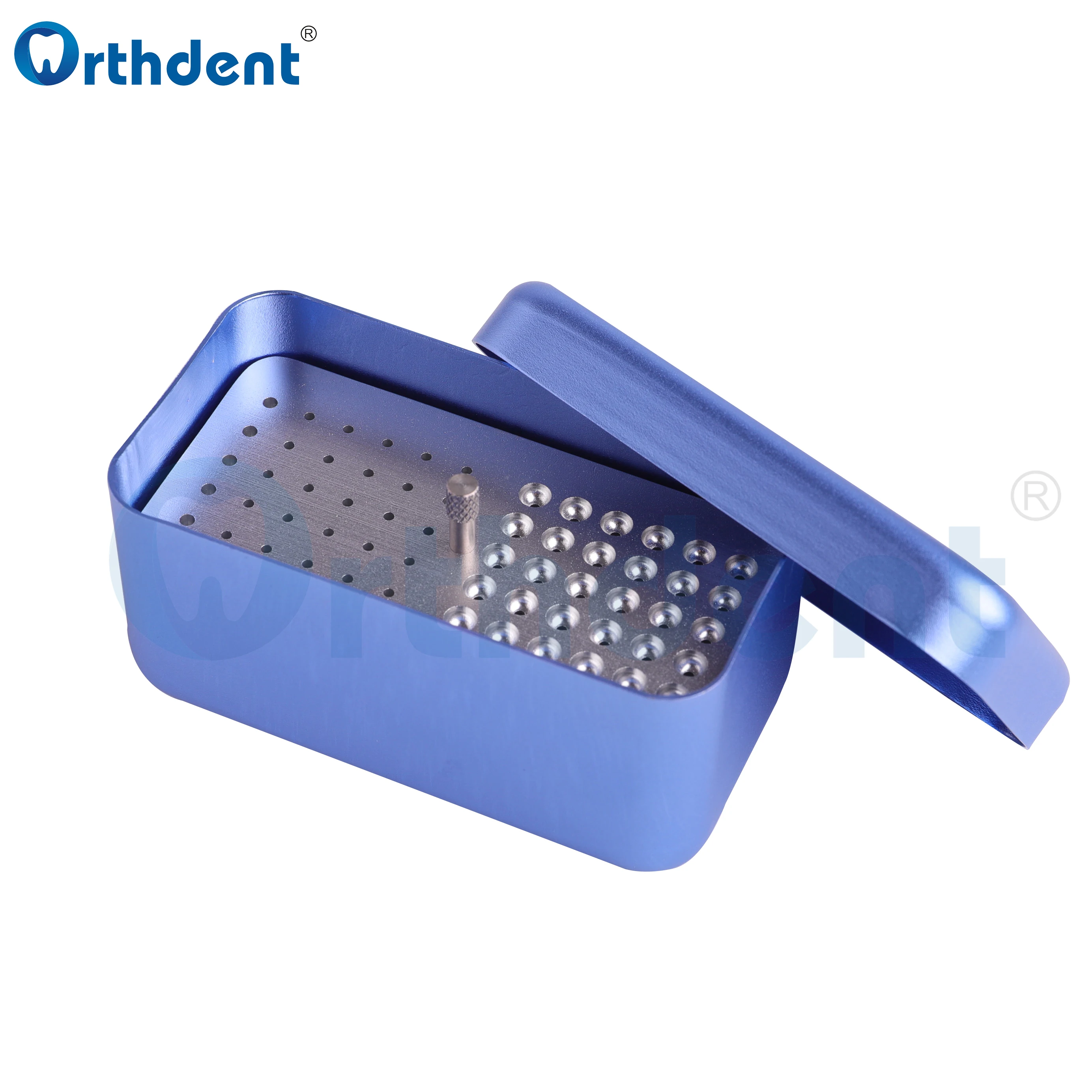 60 Holes Dental Disinfection Holder Block Box Endo Files Burs Polishing Kits  3 Use Autoclave Sterilization Dentist Equipments
