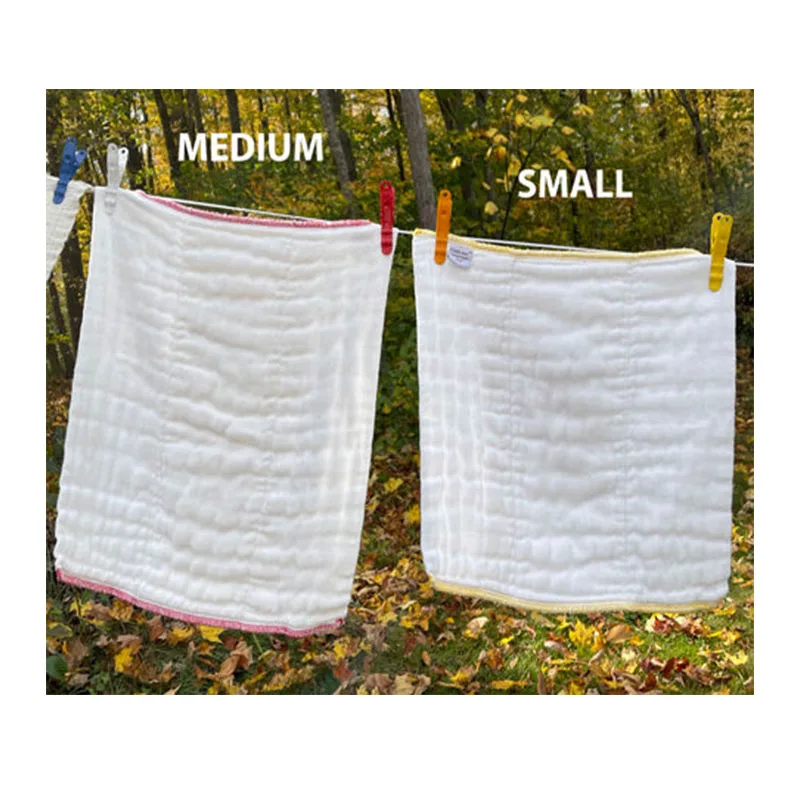 Newborn flat printed prefold diaper cloth,insert washable reusable for boys and girls baby birdseye muslin cloth diaper