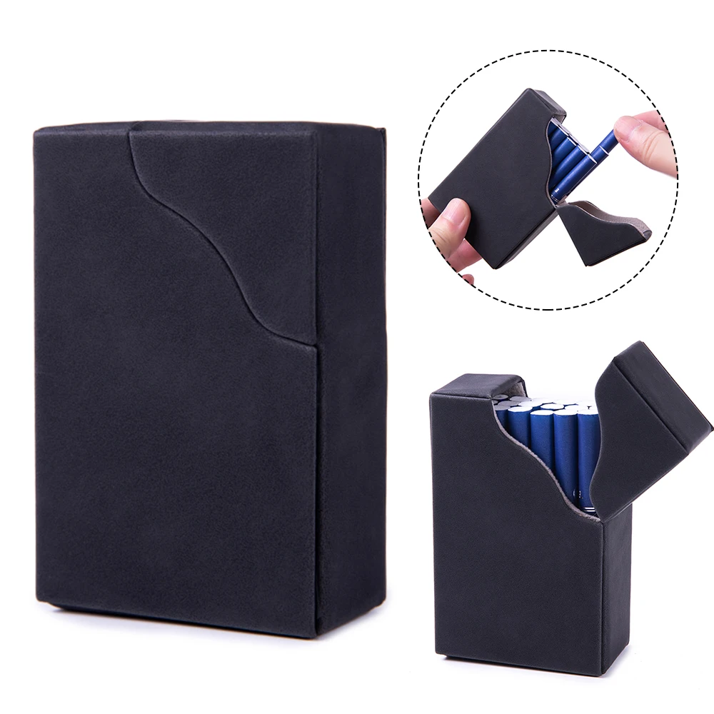 Premium PU Leather Colorful Vintage Style Large Cigarette Box Holder For Men in Stock Holds 20pcs Cigarettes