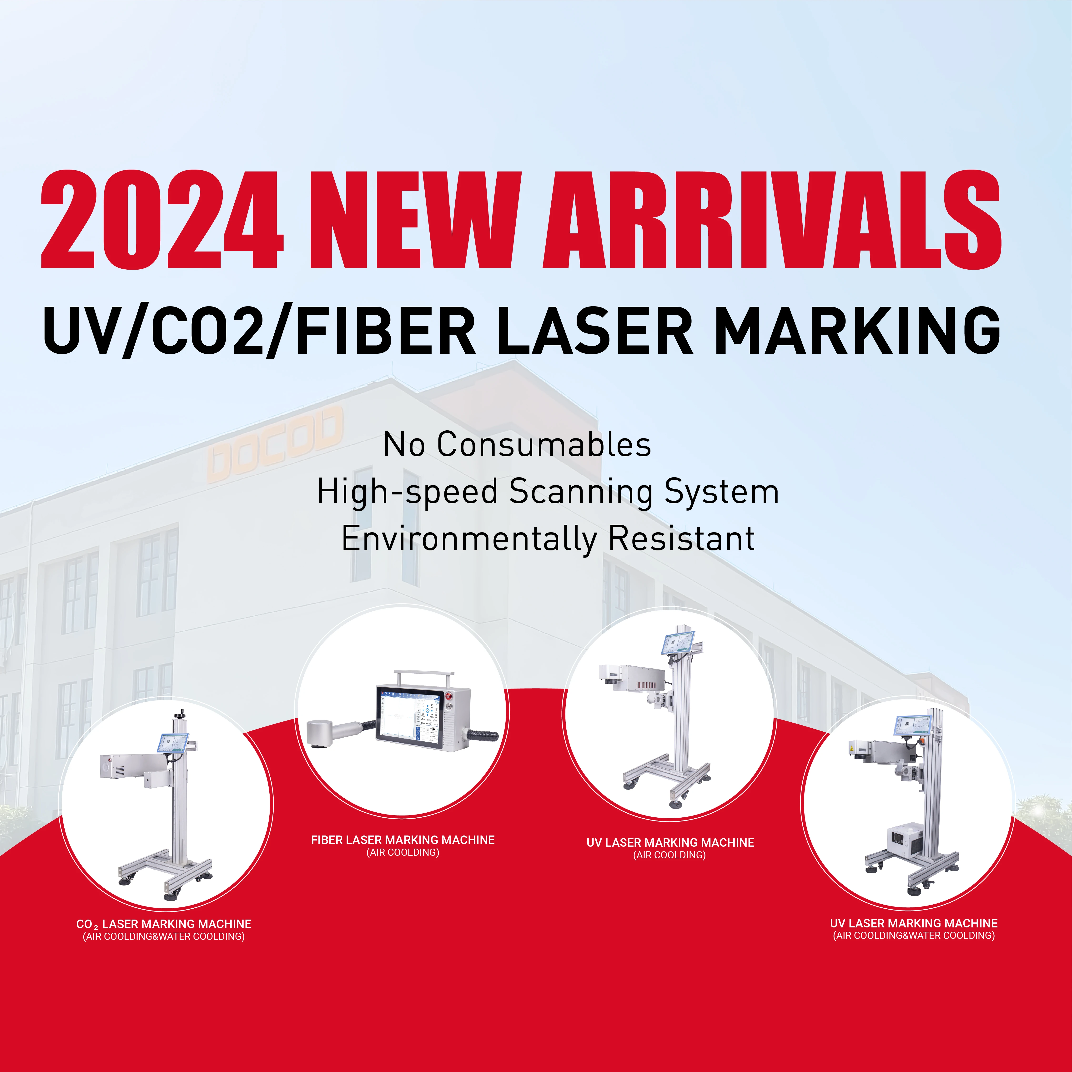 Portable Fiber Laser Printing Machine DOCOD 18W Data Matrix Laser Marking Printer For Food Packaging Foil Lids/Plastic Films