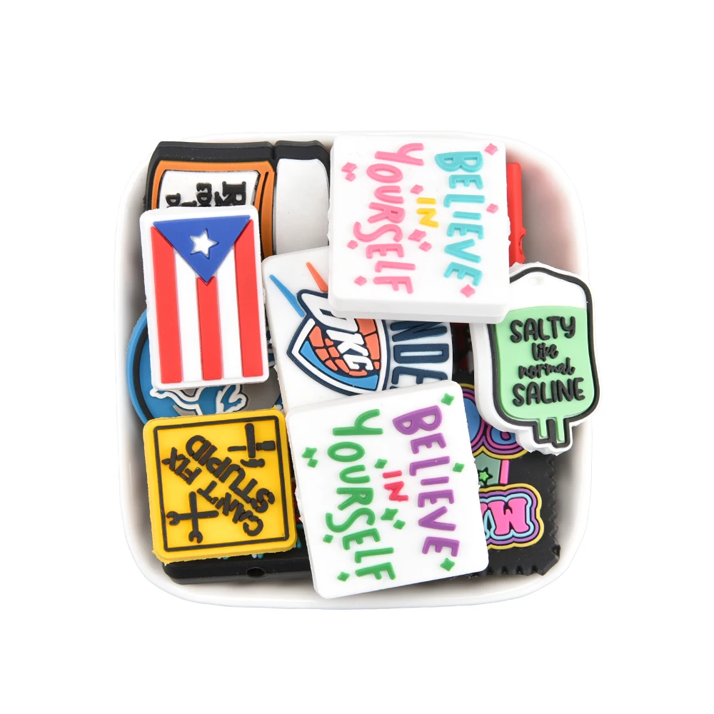 Soft PVC DIY Focal Bead Toy Animal Logo Hero Popcorn Style Pens for Pen Making Focal Beads