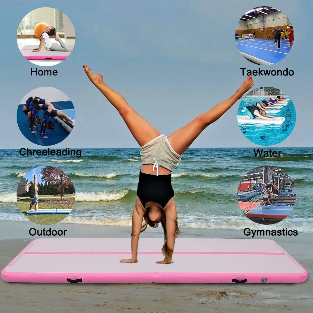 Air Tumbling Mat,10ft/13ft/16ft/20ft Inflatable Gym Air Mat for Gymnastics Training Home Use Yoga mat