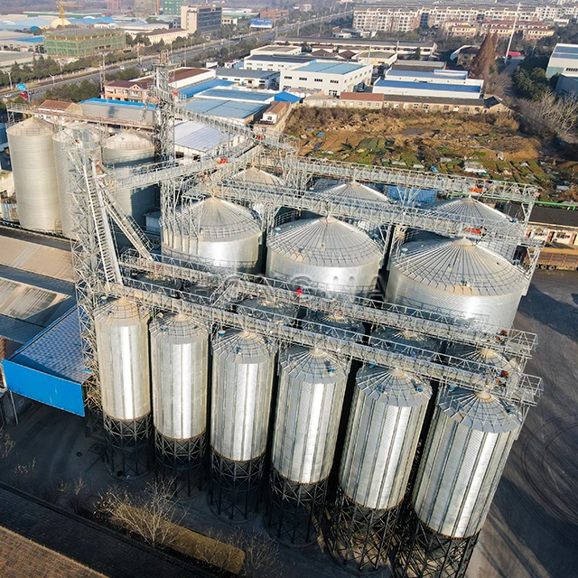 Assemblable corn maize steel silo soybean storage silo paddy rice silo for sale