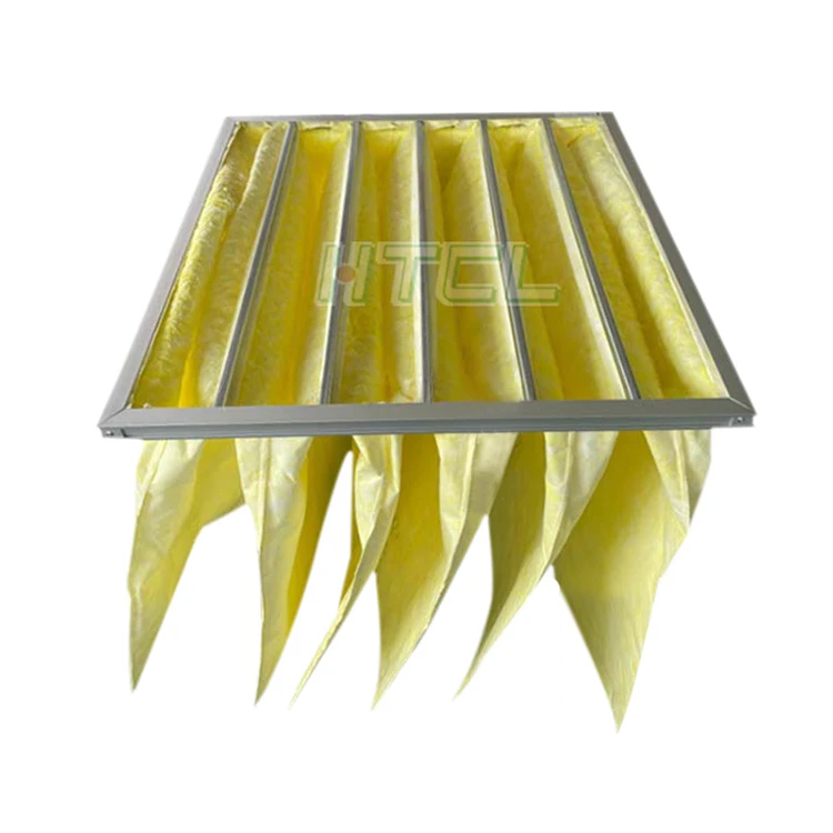 Factory Price Fiberglass Pocket Filter G4 F5 F6 F7 F8 AHU Hepa Filter Air Conditioning Bag Filter