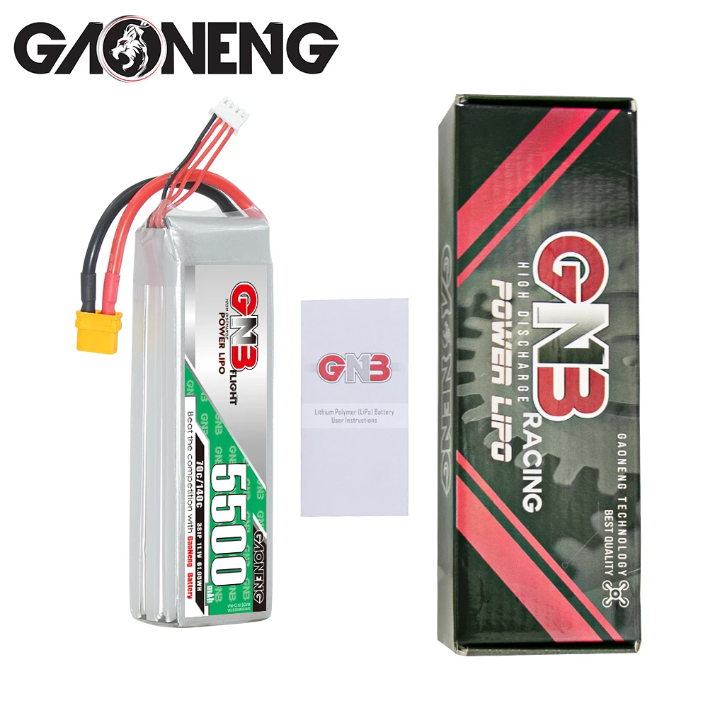 GNB GAONENG 5500mah 3S 11 1 V 70C 140C XT60 RC Air Drone LiPo battery High разряд C Рейтинг производительности вертолета