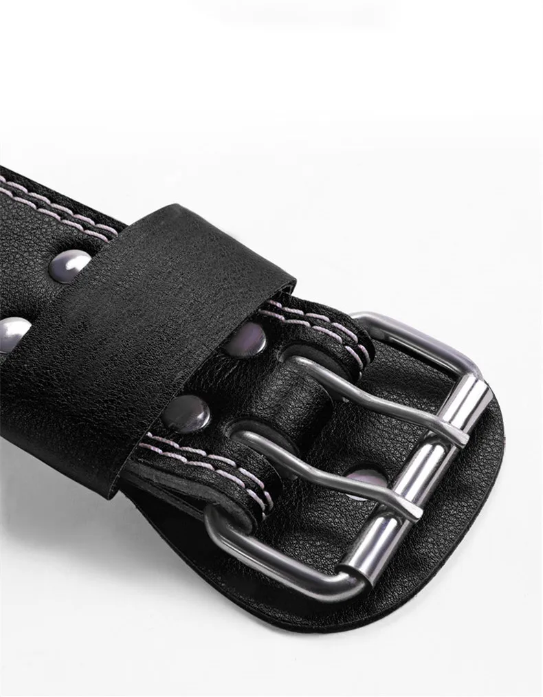 High Quality Gym Belt Custom Logo Back Support Fitness Bodybuilding Leather Weight Lifting Belt Hot cowhide leather belt