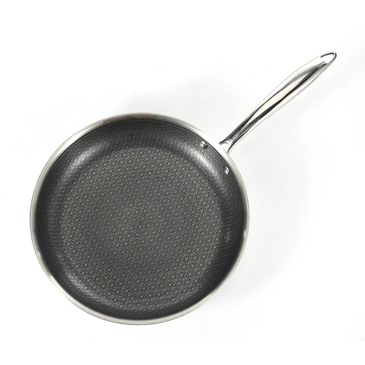 3-Ply Top Quality Fry Pan 30cm Non Stick Stainless Steel Frying Pan
