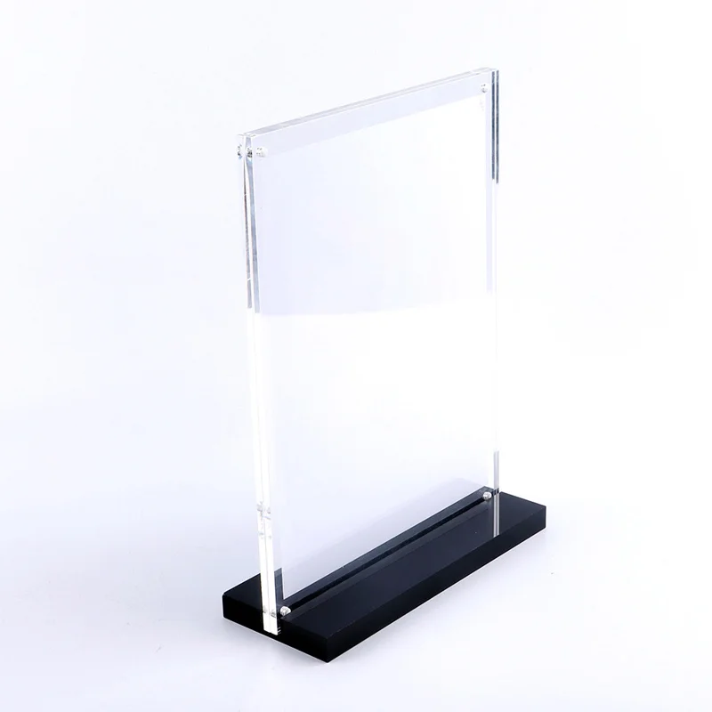
Manufacturer customized transparent acrylic double-sided display card mobile phone store T-shaped billboard 