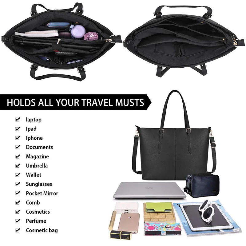 Женская сумка-тоут для ноутбука, деловая офисная сумка для работы, большая дорожная сумка