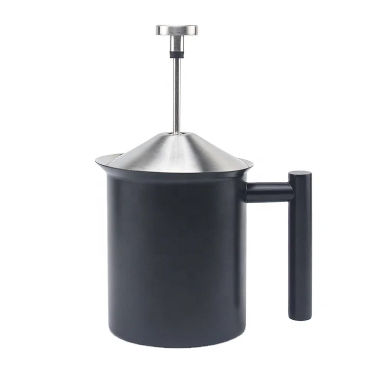 Coffee Creamer Double Filter Screen 18/10 Stainless Steel Manual hand pump milk foamer