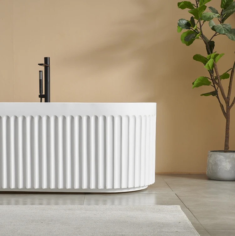 Hot Sale Customization Modern Simple Indoor Hotel Bathroom Acrylic Freestanding Bathtub