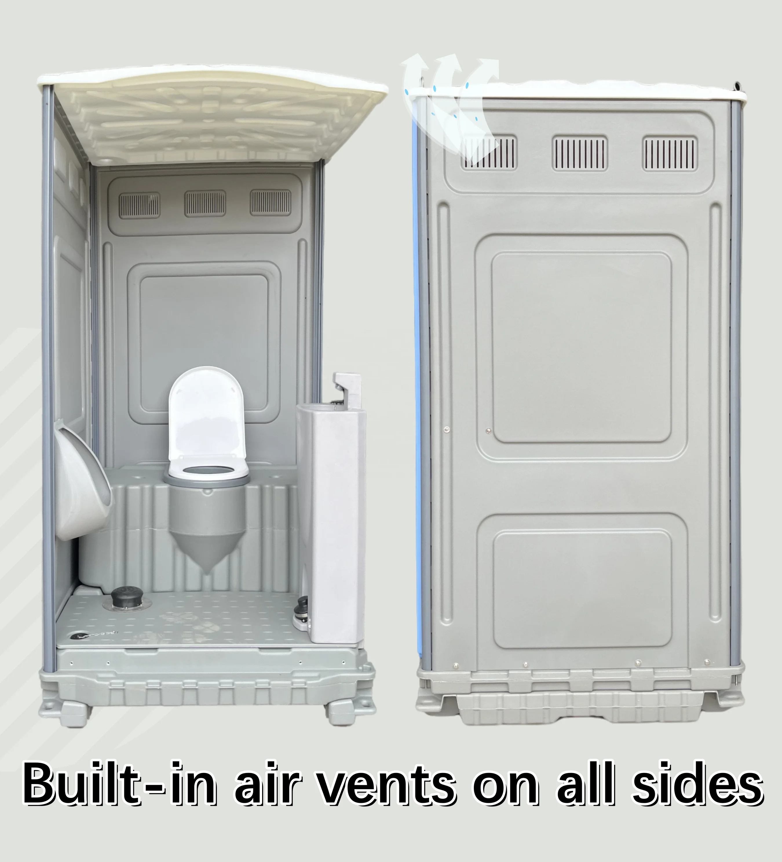 Cheap HDPE material portable toilet prefabricated hdpe toilet Foldable Movable Plastic Outdoor Camping portable toilets for sale