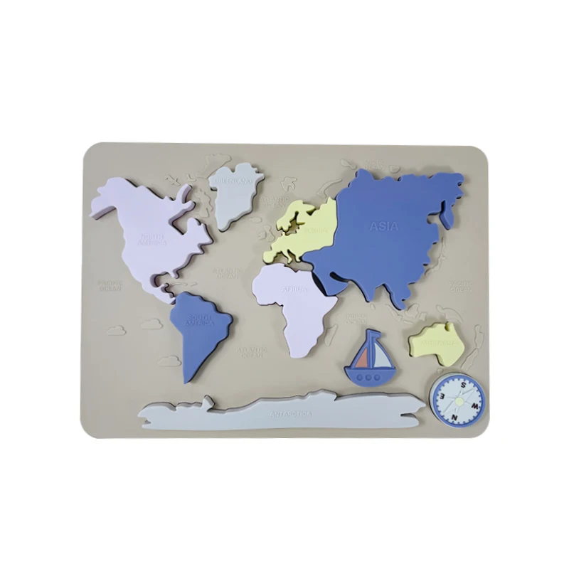 Manufacturer Custom New Funny Silicone Ocean Puzzle Kid Education Toy Learning 3D Jigsaw Puzzles Game Toys For Kids Children