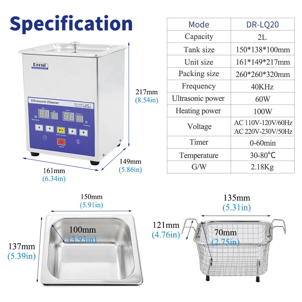 Household Cleaning Machine Cleaner Jewelry Watch Digital Ultrasonic Cleaner Path For Jewelry