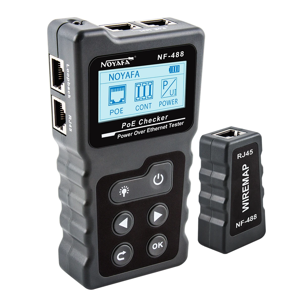 POE Standard Voltage Tester NF-488 TDR Cable Continuity Tester with Flashlight